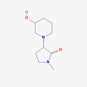 molecular formula C10H18N2O2 B2535822 3-(3-羟基哌啶-1-基)-1-甲基吡咯烷-2-酮 CAS No. 1340107-00-7