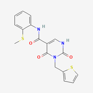 N-(2-(methylthio)phenyl)-2,4-dioxo-3-(thiophen-2-ylmethyl)-1,2,3,4-tetrahydropyrimidine-5-carboxamide