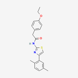 molecular formula C21H22N2O2S B2535835 N-[4-(2,5-dimethylphenyl)-1,3-thiazol-2-yl]-2-(4-ethoxyphenyl)acetamide CAS No. 923483-86-7