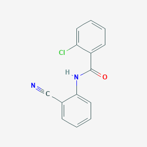 molecular formula C14H9ClN2O B253584 2-chloro-N-(2-cyanophenyl)benzamide 