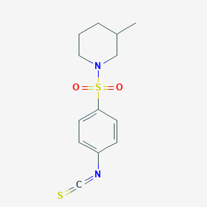 molecular formula C13H16N2O2S2 B2535842 1-[(4-Isothiocyanatophenyl)sulfonyl]-3-methylpiperidine CAS No. 111032-35-0