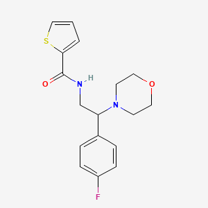 molecular formula C17H19FN2O2S B2535845 N-(2-(4-fluorophenyl)-2-morpholinoethyl)thiophene-2-carboxamide CAS No. 942010-89-1