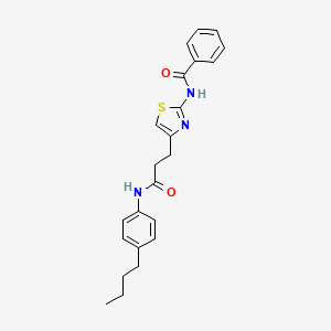 molecular formula C23H25N3O2S B2535846 N-(4-(3-((4-丁基苯基)氨基)-3-氧代丙基)噻唑-2-基)苯甲酰胺 CAS No. 1049455-42-6