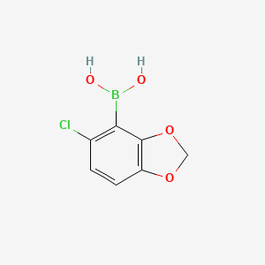 molecular formula C7H6BClO4 B2535848 (5-氯苯并[d][1,3]二氧杂环-4-基)硼酸 CAS No. 2087452-50-2