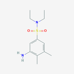 molecular formula C12H20N2O2S B2535849 3-氨基-N,N-二乙基-4,5-二甲基苯磺酰胺 CAS No. 848179-07-7