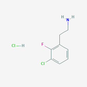 molecular formula C8H10Cl2FN B2535850 2-(3-Chloro-2-fluorophenyl)ethanamine hcl CAS No. 771581-58-9; 875305-70-7