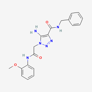 molecular formula C19H20N6O3 B2535851 5-amino-N-benzyl-1-{2-[(2-methoxyphenyl)amino]-2-oxoethyl}-1H-1,2,3-triazole-4-carboxamide CAS No. 901018-06-2