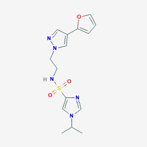 N-(2-(4-(furan-2-yl)-1H-pyrazol-1-yl)ethyl)-1-isopropyl-1H-imidazole-4-sulfonamide