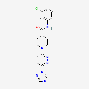 molecular formula C19H20ClN7O B2535868 1-(6-(1H-1,2,4-三唑-1-基)哒嗪-3-基)-N-(3-氯-2-甲苯基)哌啶-4-甲酰胺 CAS No. 1797730-17-6