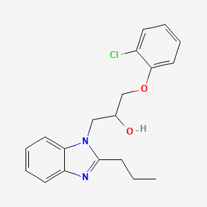 molecular formula C19H21ClN2O2 B2535870 1-(2-chlorophenoxy)-3-(2-propyl-1H-benzimidazol-1-yl)propan-2-ol CAS No. 510759-13-4