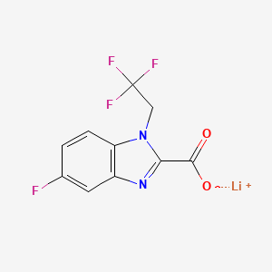 molecular formula C10H5F4LiN2O2 B2535888 Lithium 5-fluoro-1-(2,2,2-trifluoroethyl)-1H-benzo[d]imidazole-2-carboxylate CAS No. 2197061-97-3