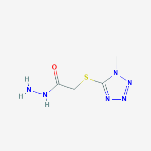 molecular formula C4H8N6OS B2535896 2-[(1-methyl-1H-tetrazol-5-yl)thio]acetohydrazide CAS No. 872473-23-9