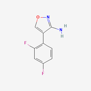 molecular formula C9H6F2N2O B2535898 4-(2,4-Difluorophenyl)-1,2-oxazol-3-amine CAS No. 1480556-73-7