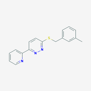 molecular formula C17H15N3S B2535899 3-((3-Methylbenzyl)thio)-6-(pyridin-2-yl)pyridazine CAS No. 893993-67-4