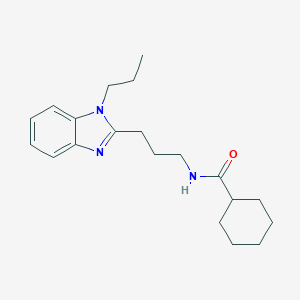 molecular formula C20H29N3O B253590 N-[3-(1-propyl-1H-benzimidazol-2-yl)propyl]cyclohexanecarboxamide 
