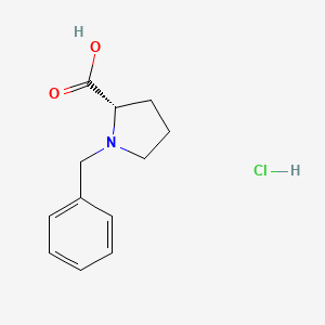 molecular formula C12H16ClNO2 B2535900 1-(Phenylmethyl)-L-proline Hydrochloride CAS No. 108-89-4; 92086-93-6