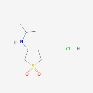 molecular formula C7H16ClNO2S B2535901 N-Isopropyltetrahydrothiophen-3-amine 1,1-dioxide hydrochloride CAS No. 1177312-42-3