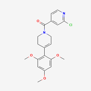 molecular formula C20H21ClN2O4 B2535904 2-Chloro-4-[4-(2,4,6-trimethoxyphenyl)-1,2,3,6-tetrahydropyridine-1-carbonyl]pyridine CAS No. 1223239-02-8
