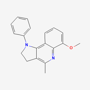 molecular formula C19H18N2O B2535905 methyl 4-methyl-1-phenyl-2,3-dihydro-1H-pyrrolo[3,2-c]quinolin-6-yl ether CAS No. 113569-38-3