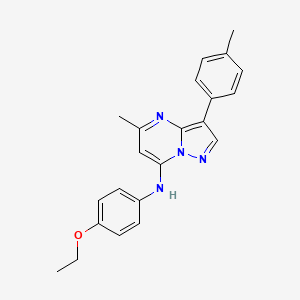 molecular formula C22H22N4O B2535910 N-(4-ethoxyphenyl)-5-methyl-3-(4-methylphenyl)pyrazolo[1,5-a]pyrimidin-7-amine CAS No. 890612-15-4