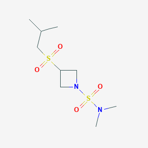 molecular formula C9H20N2O4S2 B2535920 3-(异丁基磺酰基)-N,N-二甲基氮杂环丁烷-1-磺酰胺 CAS No. 1797277-36-1