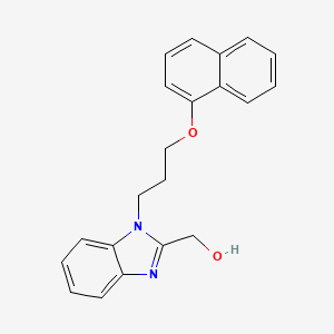 molecular formula C21H20N2O2 B2535926 (1-(3-(naphthalen-1-yloxy)propyl)-1H-benzo[d]imidazol-2-yl)methanol CAS No. 876882-96-1