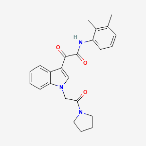molecular formula C24H25N3O3 B2535931 N-(2,3-dimethylphenyl)-2-oxo-2-(1-(2-oxo-2-(pyrrolidin-1-yl)ethyl)-1H-indol-3-yl)acetamide CAS No. 872854-73-4