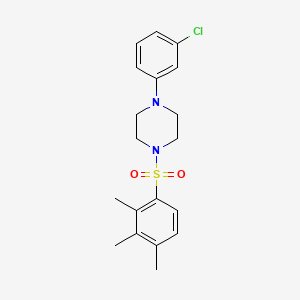 molecular formula C19H23ClN2O2S B2535935 1-(3-Chlorophenyl)-4-(2,3,4-trimethylbenzenesulfonyl)piperazine CAS No. 865593-64-2