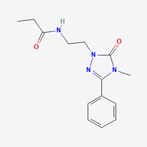 N-[2-(4-methyl-5-oxo-3-phenyl-4,5-dihydro-1H-1,2,4-triazol-1-yl)ethyl]propanamide