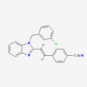 4-[(E)-2-[1-[(3-chlorophenyl)methyl]benzimidazol-2-yl]ethenyl]benzonitrile