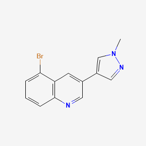 molecular formula C13H10BrN3 B2535941 5-bromo-3-(1-methyl-1H-pyrazol-4-yl)quinoline CAS No. 1184914-90-6