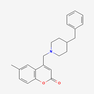 molecular formula C23H25NO2 B2535943 4-((4-苄基哌啶-1-基)甲基)-6-甲基-2H-chromen-2-one CAS No. 877801-48-4