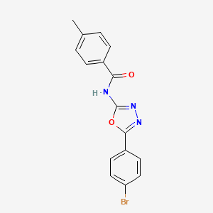 N-[5-(4-bromophenyl)-1,3,4-oxadiazol-2-yl]-4-methylbenzamide