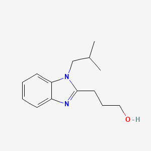 molecular formula C14H20N2O B2535955 3-[1-(2-Methylpropyl)benzimidazol-2-yl]propan-1-ol CAS No. 305347-65-3