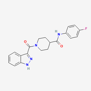 N-(4-fluorophenyl)-1-(1H-indazole-3-carbonyl)piperidine-4-carboxamide