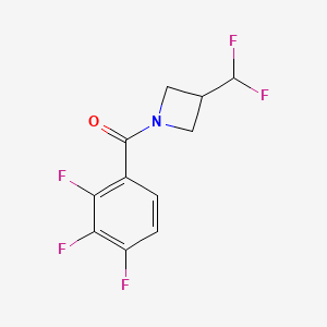 molecular formula C11H8F5NO B2535965 (3-(Difluoromethyl)azetidin-1-yl)(2,3,4-trifluorophenyl)methanone CAS No. 2309603-84-5