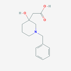molecular formula C14H19NO3 B2535974 2-(1-Benzyl-3-hydroxypiperidin-3-yl)acetic acid CAS No. 1456082-67-9