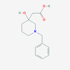 molecular formula C14H19NO3 B2535974 2-(1-苄基-3-羟基哌啶-3-基)乙酸 CAS No. 1456082-67-9