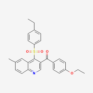 3-(4-ETHOXYBENZOYL)-4-(4-ETHYLBENZENESULFONYL)-6-METHYLQUINOLINE