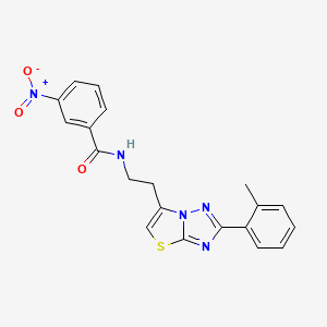 3-nitro-N-(2-(2-(o-tolyl)thiazolo[3,2-b][1,2,4]triazol-6-yl)ethyl)benzamide