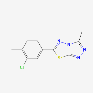 molecular formula C11H9ClN4S B2535995 6-(3-Chloro-4-methylphenyl)-3-methyl[1,2,4]triazolo[3,4-b][1,3,4]thiadiazole CAS No. 945317-16-8