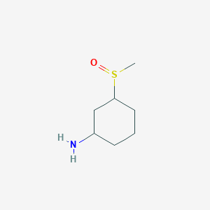 molecular formula C7H15NOS B2535996 3-甲磺酰基环己烷-1-胺 CAS No. 1341744-25-9