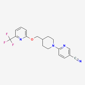 6-[4-({[6-(Trifluoromethyl)pyridin-2-yl]oxy}methyl)piperidin-1-yl]pyridine-3-carbonitrile