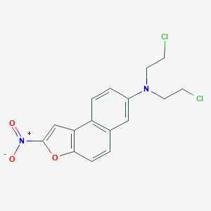 molecular formula C16H14Cl2N2O3 B025360 Naphtho(2,1-b)furan-7-amine, N,N-bis(2-chloroethyl)-2-nitro- CAS No. 101688-02-2