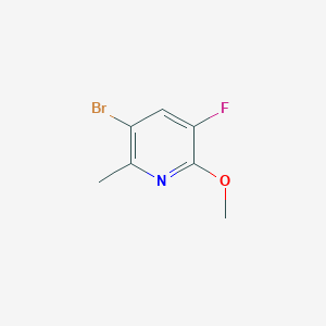 molecular formula C7H7BrFNO B2536010 5-Bromo-3-fluoro-2-methoxy-6-methylpyridine CAS No. 1233025-33-6