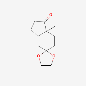 molecular formula C12H18O3 B2536015 7'a-Methylspiro[1,3-dioxolane-2,5'-2,3,3a,4,6,7-hexahydroindene]-1'-one CAS No. 58512-20-2