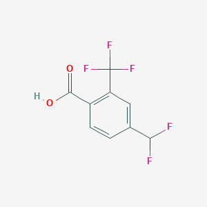 molecular formula C9H5F5O2 B2536019 4-(Difluoromethyl)-2-(trifluoromethyl)benzoic acid CAS No. 2248272-02-6