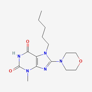 molecular formula C15H23N5O3 B2536020 3-甲基-8-吗啉-4-基-7-戊基嘌呤-2,6-二酮 CAS No. 313646-06-9
