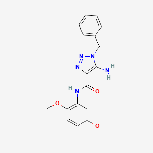 molecular formula C18H19N5O3 B2536023 5-amino-1-benzyl-N-(2,5-dimethoxyphenyl)-1H-1,2,3-triazole-4-carboxamide CAS No. 899749-82-7