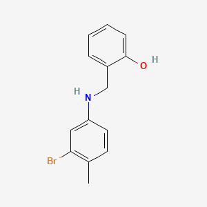 2-[(3-Bromo-4-methylanilino)methyl]benzenol